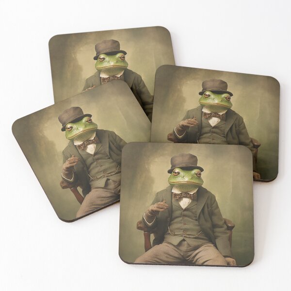 Item preview, Steampunk frog in hat, oilpainting style designed and sold by Rebelka.