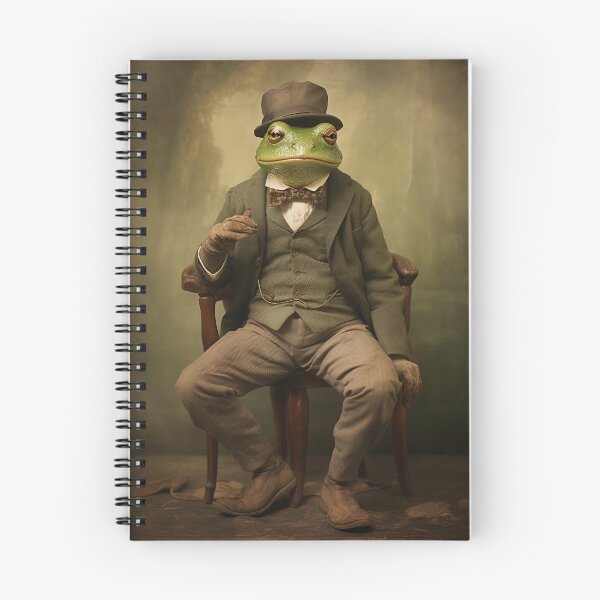 Item preview, Steampunk frog in hat, oilpainting style designed and sold by Rebelka.