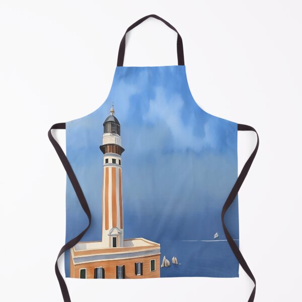 Item preview, Enchanting Capri-Inspired Punta Carena Lighthouse Painting designed and sold by Tamas Das.