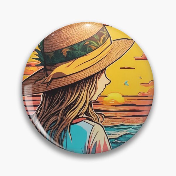 Item preview, Summer Time  Beach Girl Watching Retro Sunset - Vacay Essentials designed and sold by Ridiculam Toga.