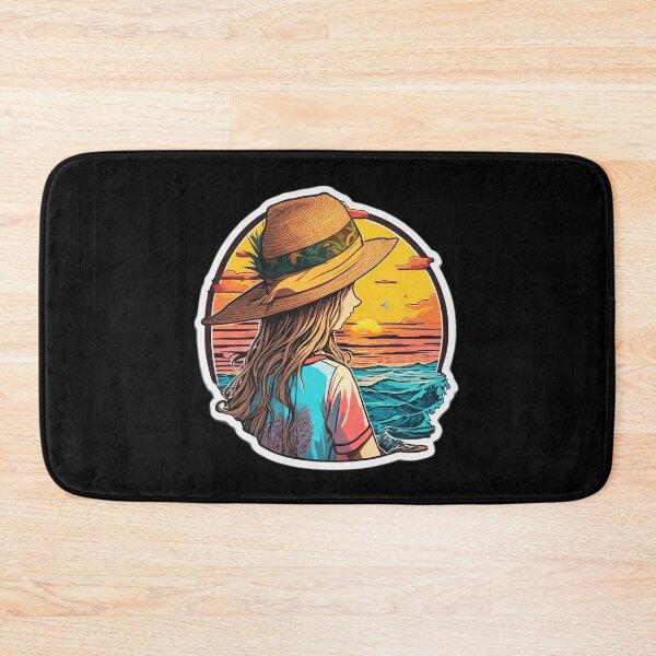 Item preview, Summer Time  Beach Girl Watching Retro Sunset - Vacay Essentials designed and sold by Ridiculam Toga.