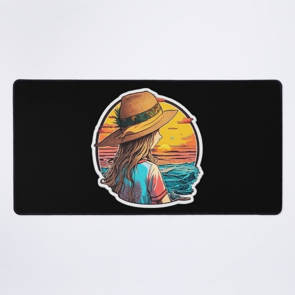 Item preview, Summer Time  Beach Girl Watching Retro Sunset - Vacay Essentials designed and sold by Ridiculam Toga.