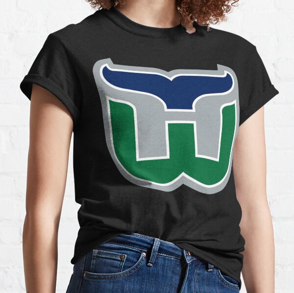 New Pucky Hartford Whalers classic vintage old time hockey t-shirt long  sleeve