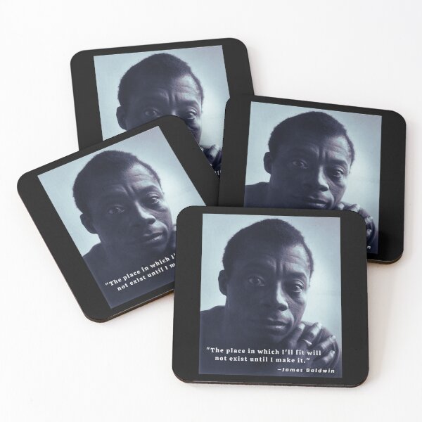 Item preview, James Baldwin portrait and quote The place in which I'll fit will not exist until I make it Classic designed and sold by StoreGavyn.
