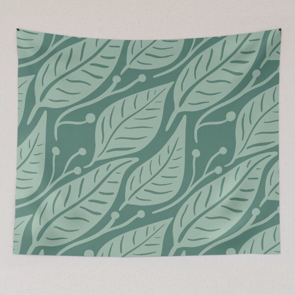 Item preview, Teal Green Leaves XL designed and sold by page-of-wands.