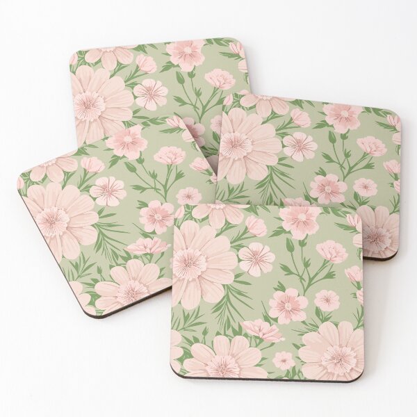 Item preview, "Nature's Embrace: Green Flower Pattern Speaks to the Heart" designed and sold by Superbdeal.