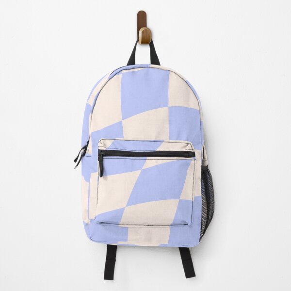 Item preview, Blue and beige wavy checkered pattern designed and sold by Moonance.