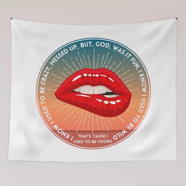 Item preview, Used To Be Young Red Lips Sunset Lyrics Design  designed and sold by doria-photos.