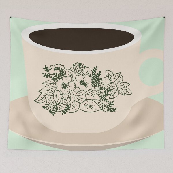 Item preview, Nanyang floral coffee cup   designed and sold by Petrikovvy.