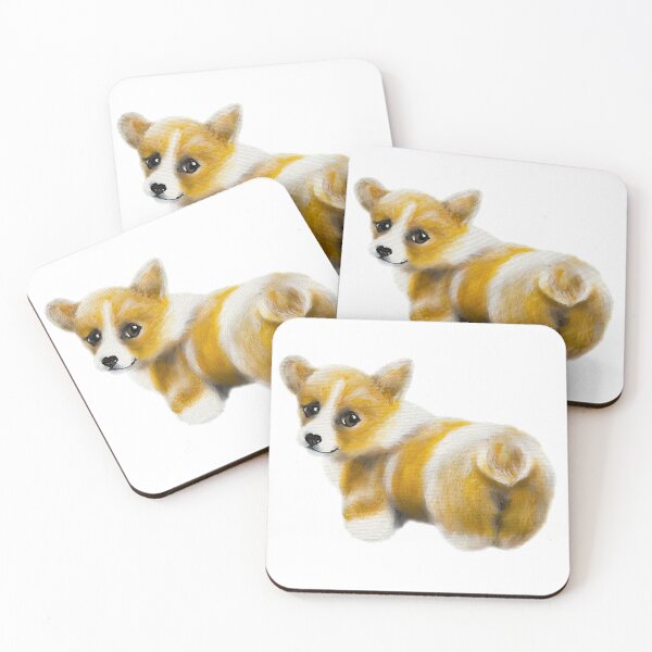 Item preview, Corgi dog acrylic / digital painting designed and sold by Funsize-Art.
