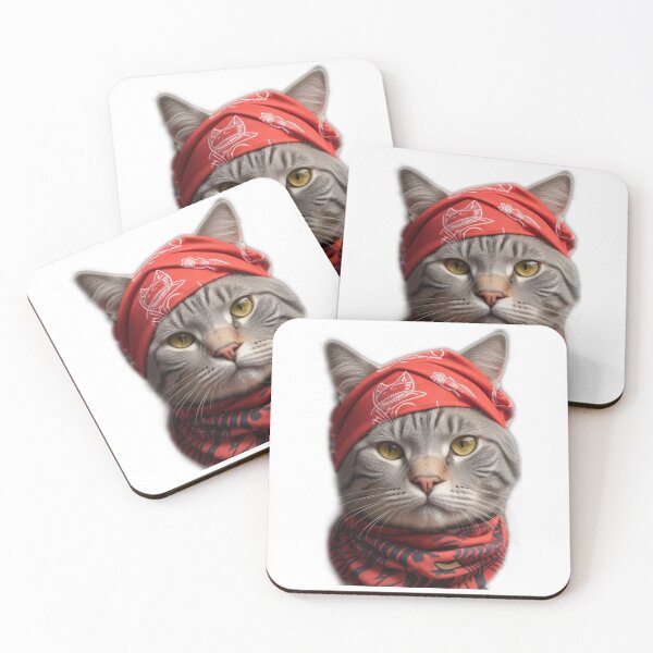Item preview, Cat in a red bandanna designed and sold by Glamalt.