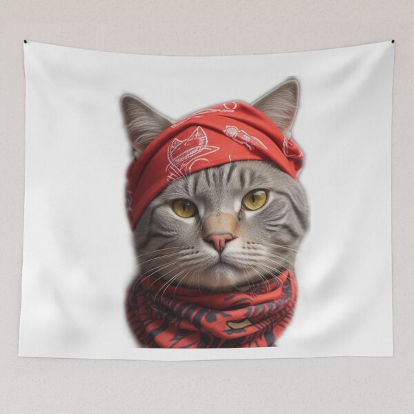 Item preview, Cat in a red bandanna designed and sold by Glamalt.