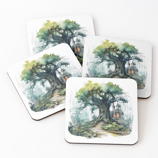 Item preview, Fantasy watercolor forest designed and sold by Estalon.