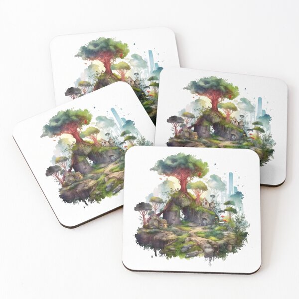 Item preview, Fantasy watercolor forest designed and sold by Estalon.