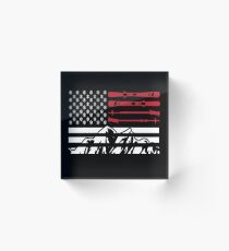 Ski Flag Acrylic Block