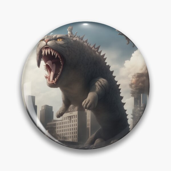 Item preview, Catzilla king of monster designed and sold by AiStoryTeller.