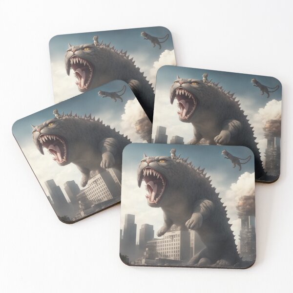 Item preview, Catzilla king of monster designed and sold by AiStoryTeller.