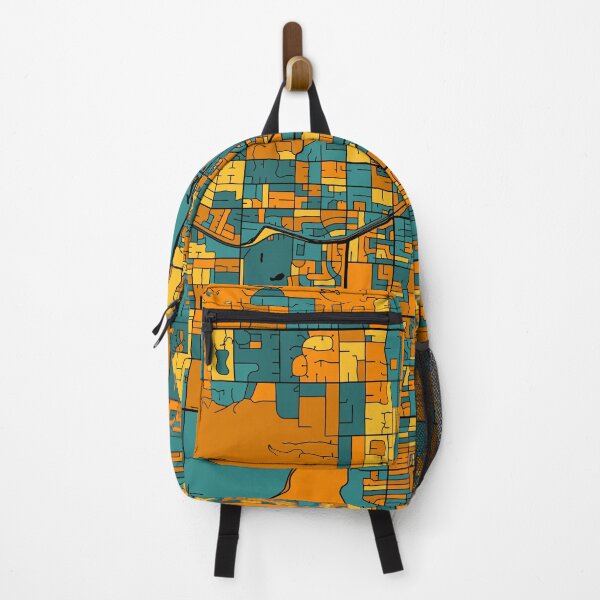Item preview, Scottsdale Map Pattern in Orange & Teal designed and sold by PatternMaps.