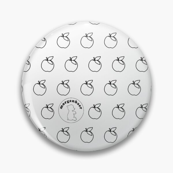 Item preview, Black and White Apple Pattern Minimalist Apples Line Design designed and sold by morgenbaer.