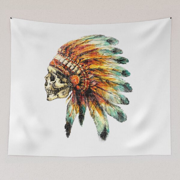 Item preview, skull chieff native american designed and sold by Mini Icon.