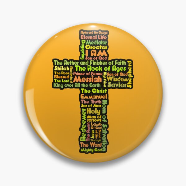 Item preview, Funky Retro Style Names of Jesus Cross designed and sold by Alondra.