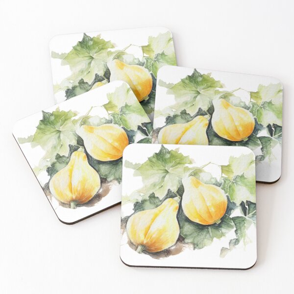 Item preview, Yellow squash on the vines - watercolor designed and sold by Travelways.