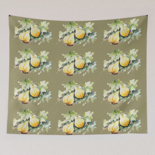 Item preview, Yellow squash on the vines - watercolor designed and sold by Travelways.