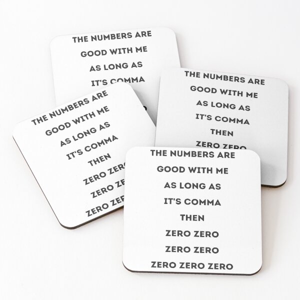 Item preview, The Numbers Are Good Commas And Zeroes Drake designed and sold by AtlanticFossils.