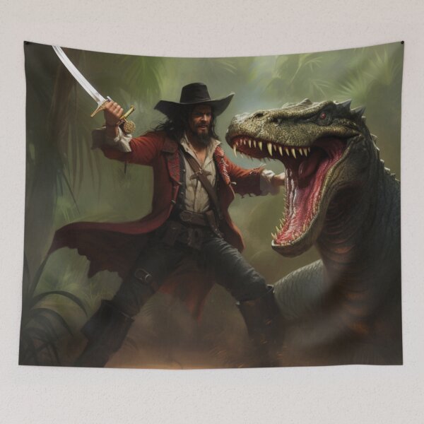 Item preview, Captain Hook First Crocodile Fight Peter Pan Inspired Art designed and sold by CDC40.