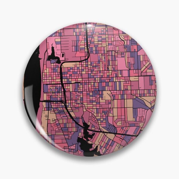 Item preview, Baton Rouge Map Pattern in Purple & Pink designed and sold by PatternMaps.