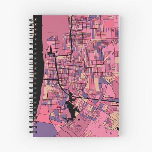 Item preview, Baton Rouge Map Pattern in Purple & Pink designed and sold by PatternMaps.