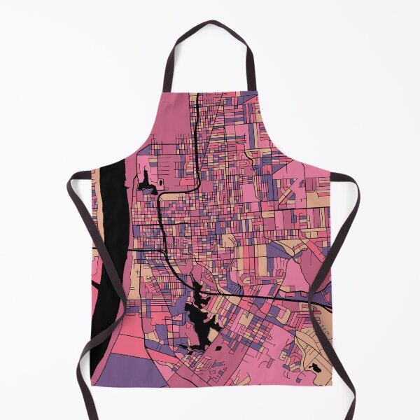 Aperçu de l'œuvre Modèle de carte de Baton Rouge en violet et rose créée et vendue par PatternMaps.