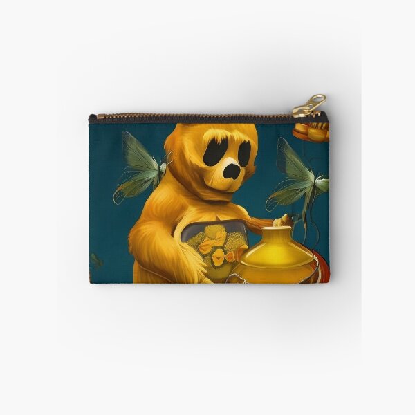 Item preview, Surreal Golden Bear Skull - Enigmatic Fusion of Life and Legacy designed and sold by Freak-Scene.