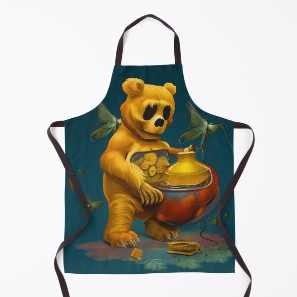 Item preview, Surreal Golden Bear Skull - Enigmatic Fusion of Life and Legacy designed and sold by Freak-Scene.