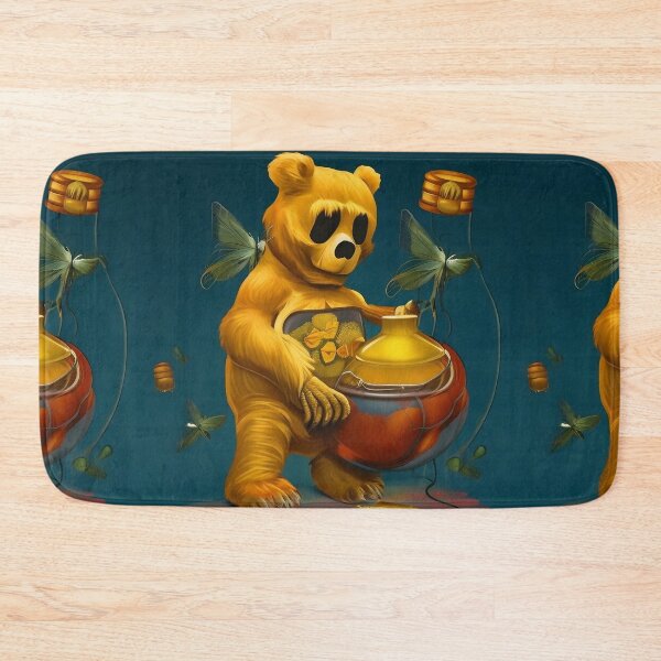 Item preview, Surreal Golden Bear Skull - Enigmatic Fusion of Life and Legacy designed and sold by Freak-Scene.