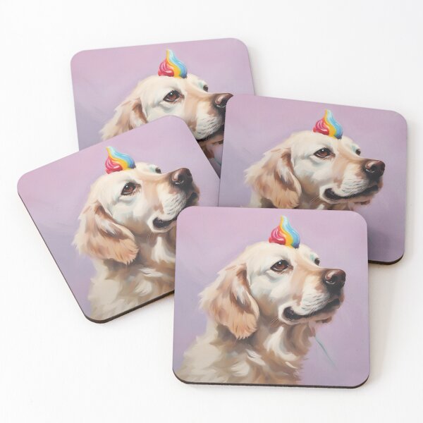 Item preview, Unicorn Golden Retriever Dog designed and sold by PetArt  ⭐⭐⭐⭐⭐.