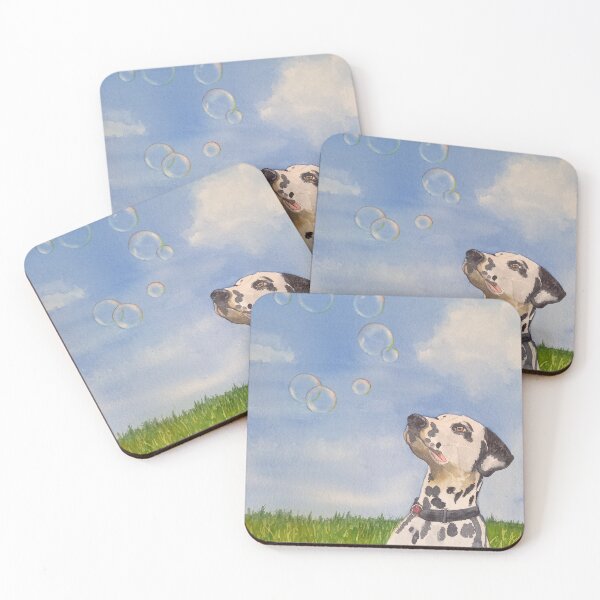 Item preview, Dalmation Art, Fun Watercolour Dalmation with Bubbles designed and sold by AngelaHart1.