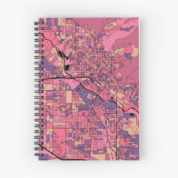 Item preview, Boise Map Pattern in Purple & Pink designed and sold by PatternMaps.