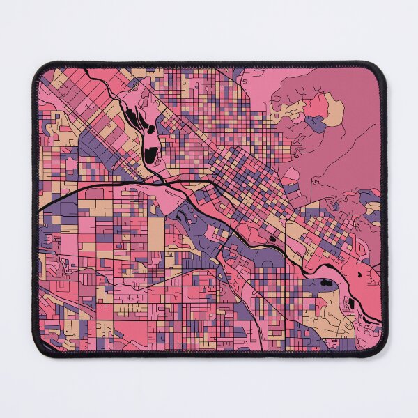 Item preview, Boise Map Pattern in Purple & Pink designed and sold by PatternMaps.