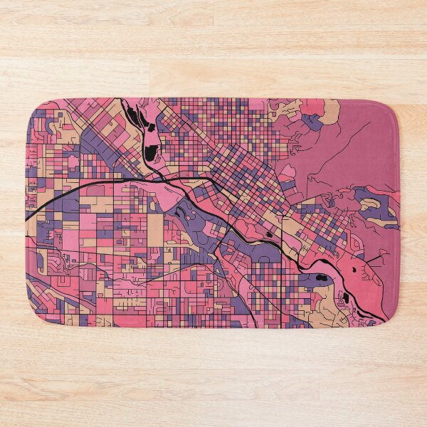 Item preview, Boise Map Pattern in Purple & Pink designed and sold by PatternMaps.