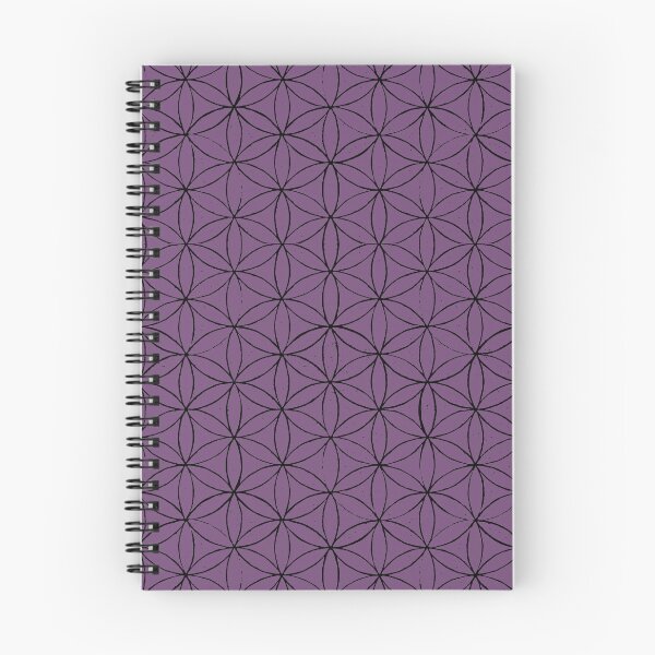 Item preview, Flower of Life Linocut Pattern - Plum + Coal designed and sold by Irene Estelle.