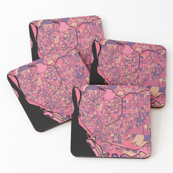 Item preview, Buffalo Map Pattern in Purple & Pink designed and sold by PatternMaps.