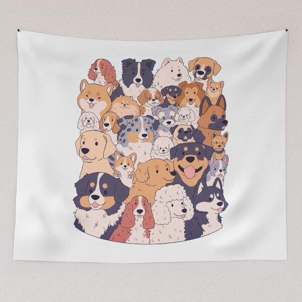 Item preview, So many dogs! Cute dog breeds art designed and sold by Yaragold.