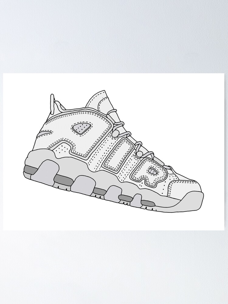 nike air more uptempo drawing