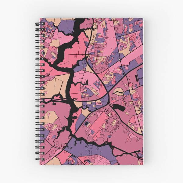 Item preview, Chesapeake Map Pattern in Purple & Pink designed and sold by PatternMaps.