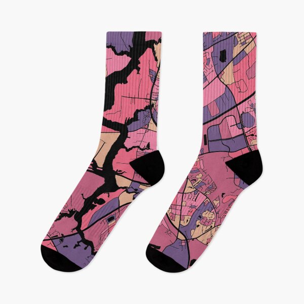 Item preview, Chesapeake Map Pattern in Purple & Pink designed and sold by PatternMaps.