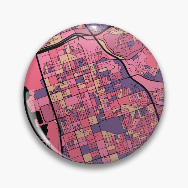 Artikelvorschau, Chula Vista-Kartenmuster in Lila und Rosa entworfen und verkauft von PatternMaps.
