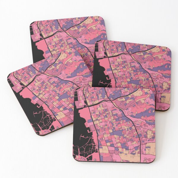 Item preview, Chula Vista Map Pattern in Purple & Pink designed and sold by PatternMaps.
