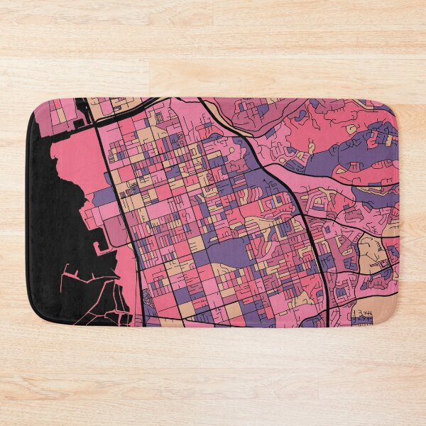 Item preview, Chula Vista Map Pattern in Purple & Pink designed and sold by PatternMaps.