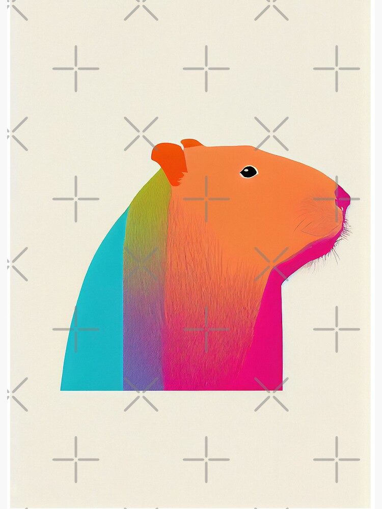 Capybara Animal Print Modern Kids Art Unique Baby Gift Animals in